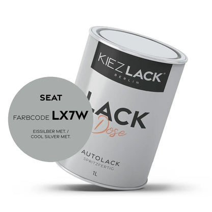 Kiezlack 1K Autolack Lackdose Basislack spritzfertig Volkswagen LX7W EISSILBER MET.