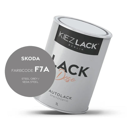 Kiezlack 1K Autolack Lackdose Basislack spritzfertig Skoda F7A STEEL GREY