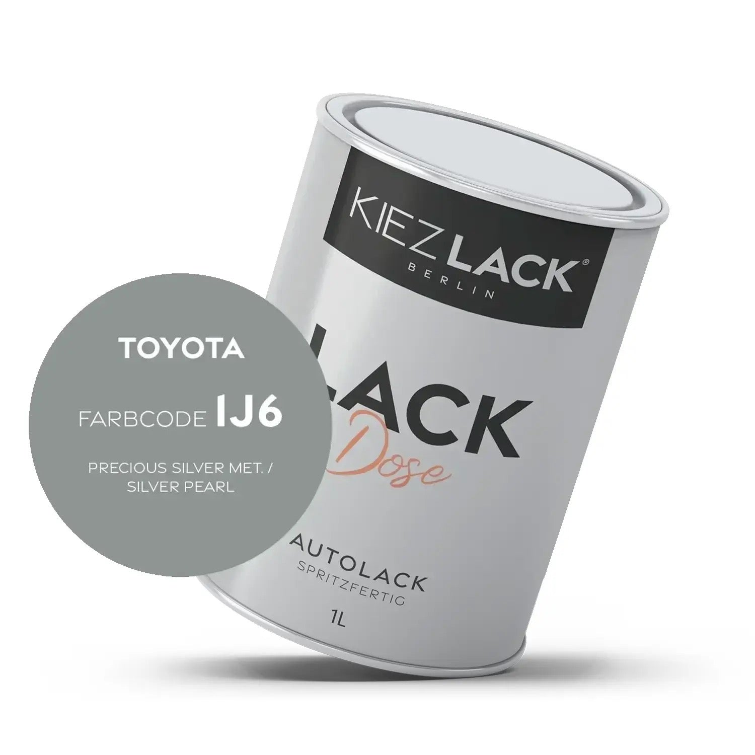 Kiezlack 1K Autolack Lackdose Basislack spritzfertig Toyota 1J6 PRECIOUS SILVER MET.