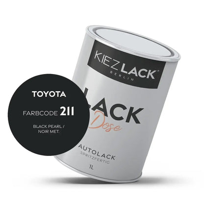Kiezlack 1K Autolack Lackdose Basislack spritzfertig Toyota 211 BLACK PEARL