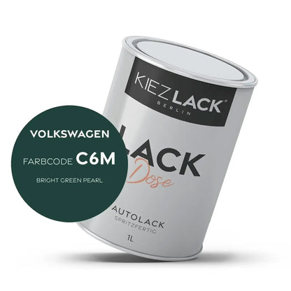 Kiezlack 1K Autolack Lackdose Basislack spritzfertig Volkswagen C6M BRIGHT GREEN PEARL