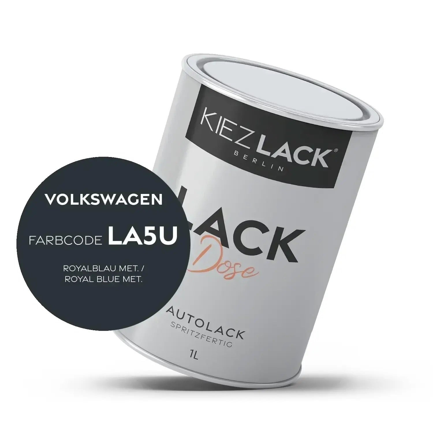 Kiezlack 1K Autolack Lackdose Basislack spritzfertig Volkswagen LA5U ROYALBLAU MET.