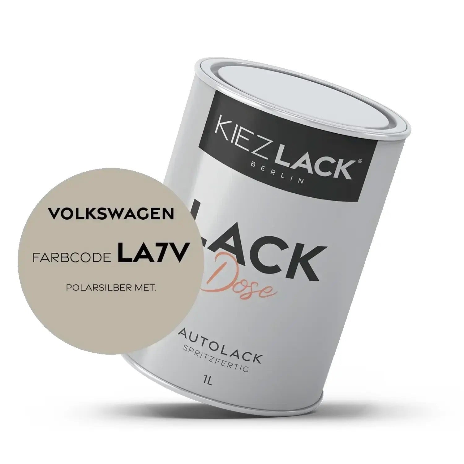 Kiezlack 1K Autolack Lackdose Basislack spritzfertig Volkswagen LA7T UNITED GREY MET.
