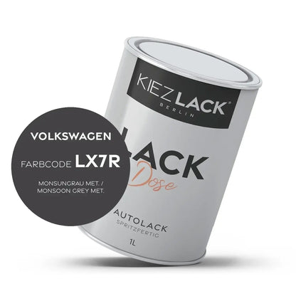 Kiezlack 1K Autolack Lackdose Basislack spritzfertig Volkswagen LX7L MANHATTENGRAU MET.