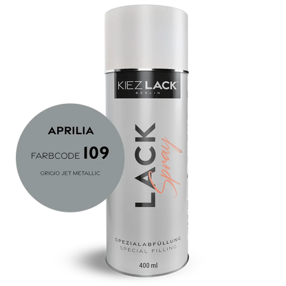 Kiezlack 1K Motorradlack Spraydose Aprilia 109 GRIGIO JET METALLIC