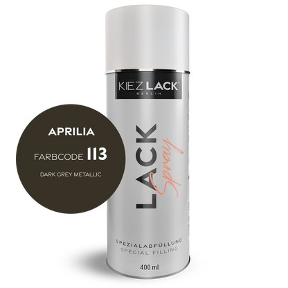 Kiezlack 1K Motorradlack Spraydose Aprilia 113 DARK GREY METALLIC