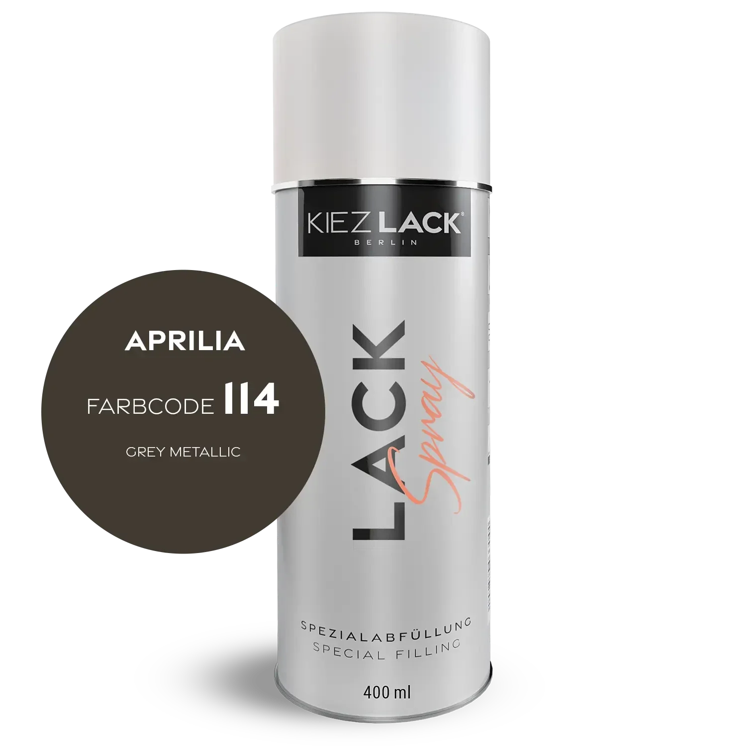 Kiezlack 1K Motorradlack Spraydose Aprilia 114 GREY METALLIC