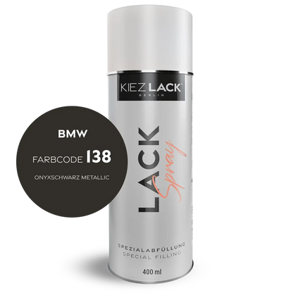 Kiezlack 1K Motorradlack Spraydose BMW 138 ONYXSCHWARZ METALLIC
