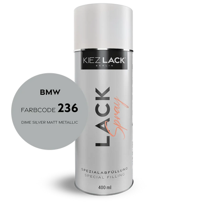 Kiezlack 1K Motorradlack Spraydose BMW 236 DIME SILVER MATT METALLIC