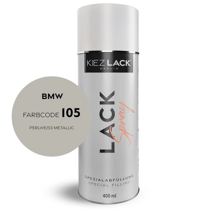 Kiezlack 1K Motorradlack Spraydose BMW 105 PERLWEISS METALLIC