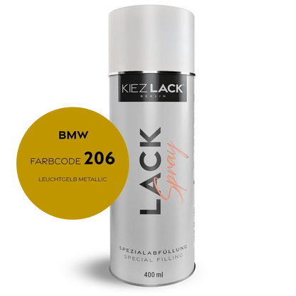 Kiezlack 1K Motorradlack Spraydose BMW 206 LEUCHTGELB METALLIC