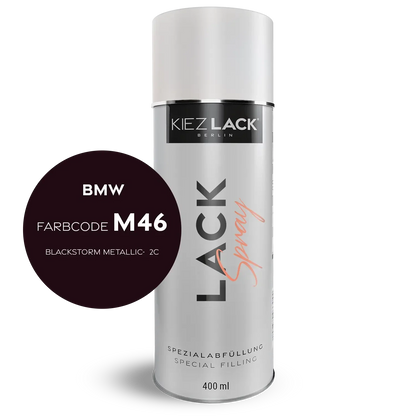 Kiezlack 1K Motorradlack Spraydose BMW M46 BLACKSTORM METALLIC-  2C