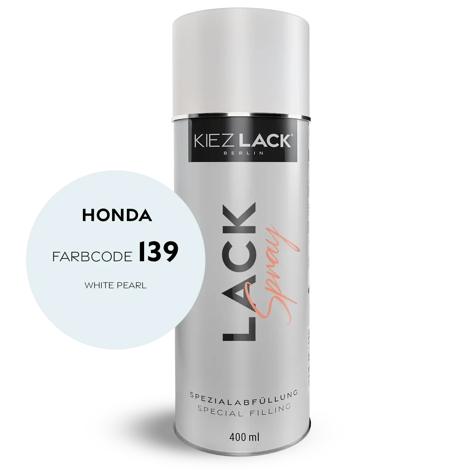 Kiezlack 1K Motorradlack Spraydose Honda 139 WHITE PEARL