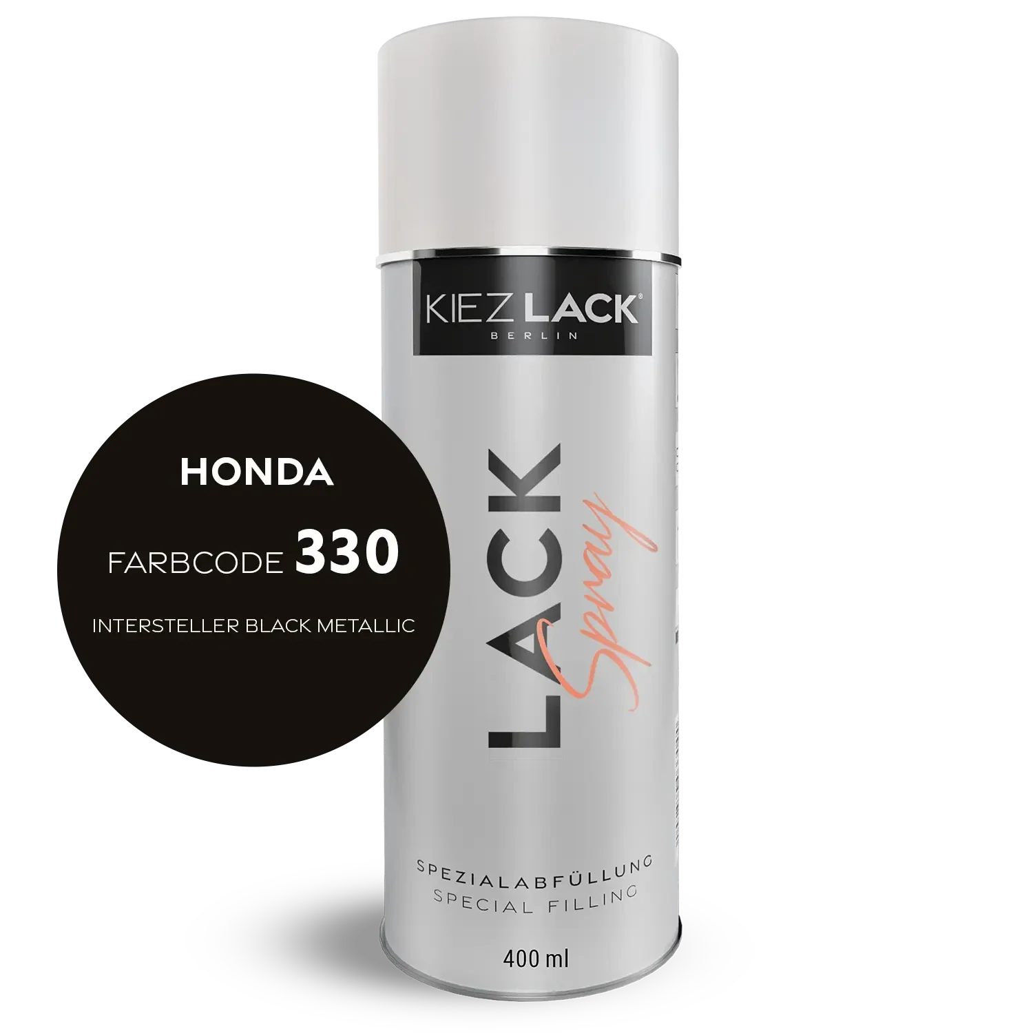 Kiezlack 1K Motorradlack Spraydose Honda 330 INTERSTELLER BLACK METALLIC