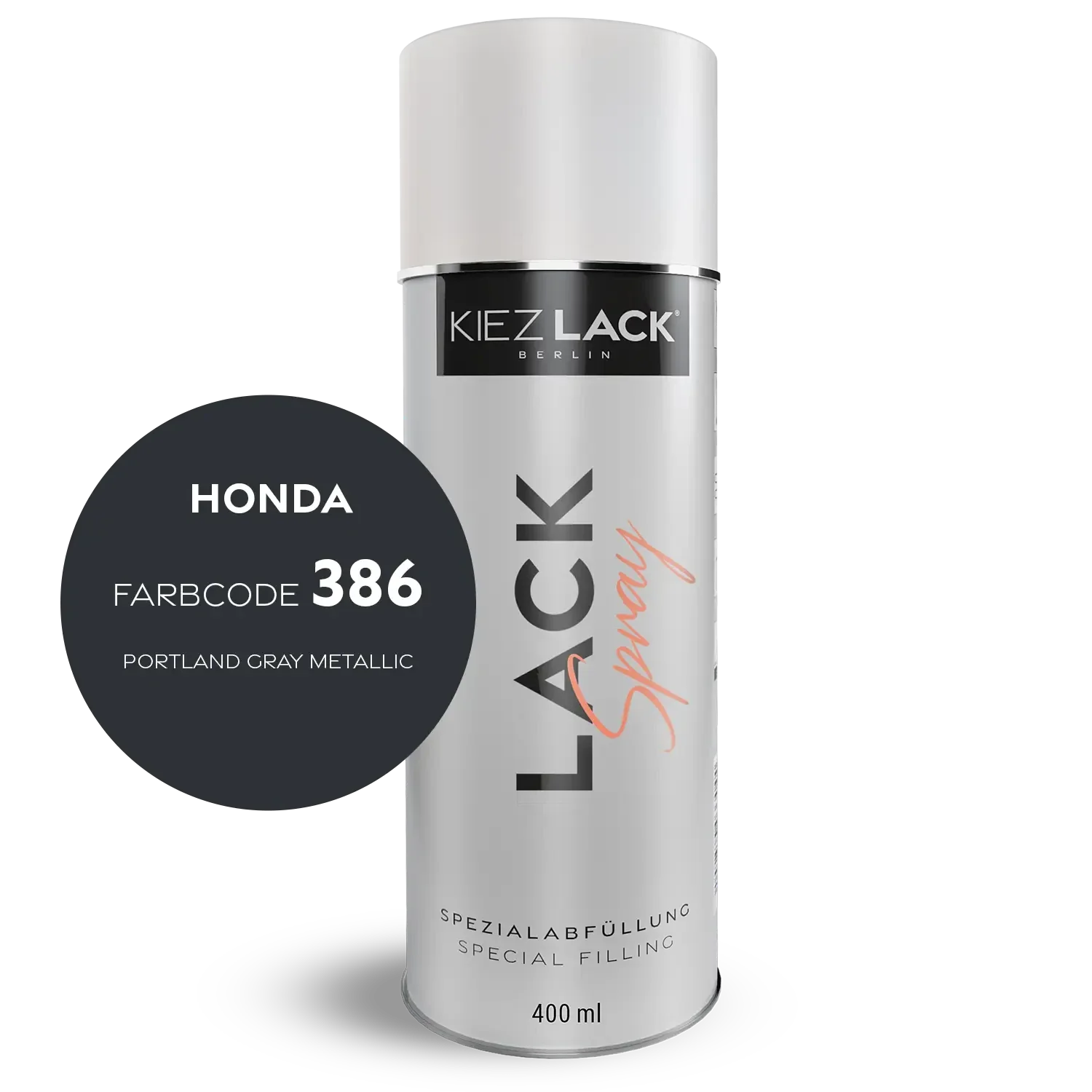 Kiezlack 1K Motorradlack Spraydose Honda 386 PORTLAND GRAY METALLIC