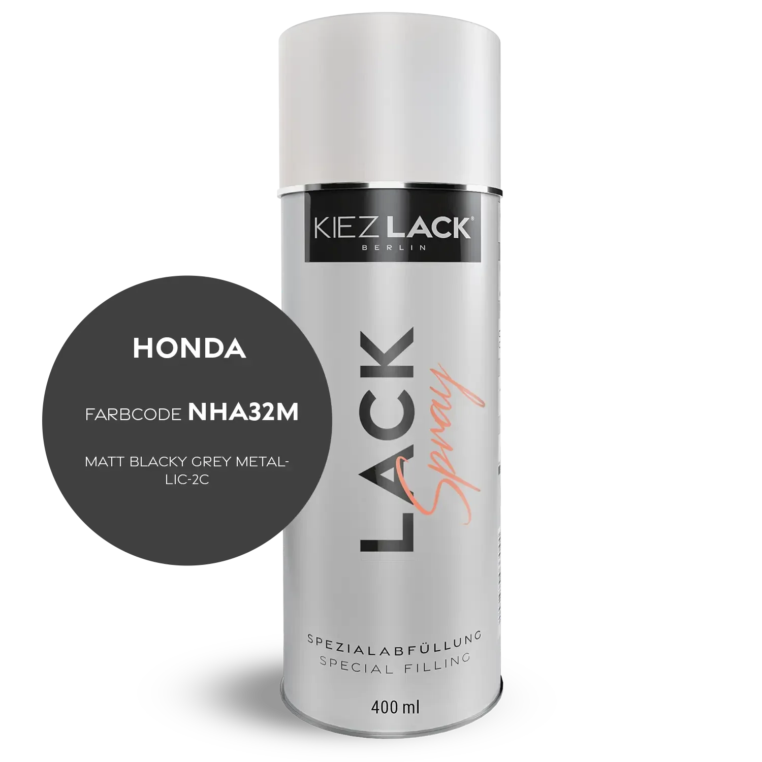 Kiezlack 1K Motorradlack Spraydose Honda NHA32M MATT BLACKY GREY METALLIC-2C