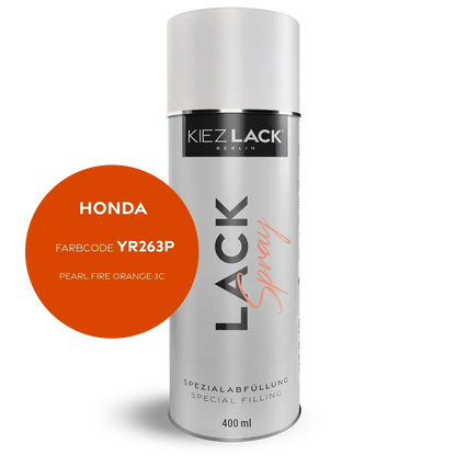 Kiezlack 1K Motorradlack Spraydose Honda YR263P PEARL FIRE ORANGE-3C