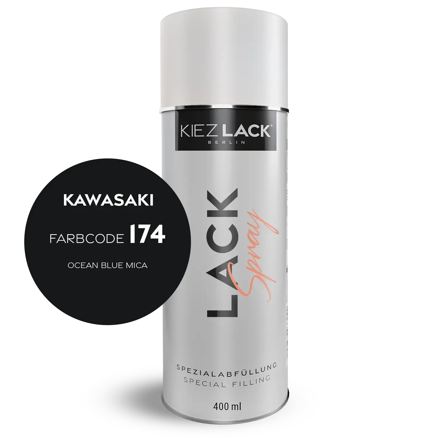 Kiezlack 1K Motorradlack Spraydose Kawasaki 174 OCEAN BLUE MICA