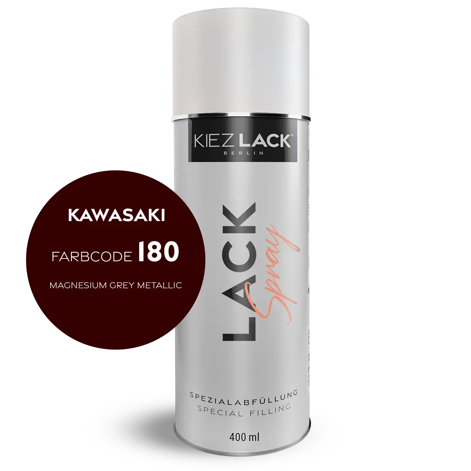 Kiezlack 1K Motorradlack Spraydose Kawasaki 180 MAGNESIUM GREY METALLIC