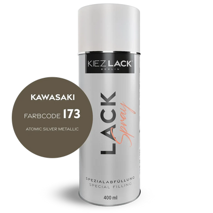 Kiezlack 1K Motorradlack Spraydose Kawasaki 173 ATOMIC SILVER METALLIC