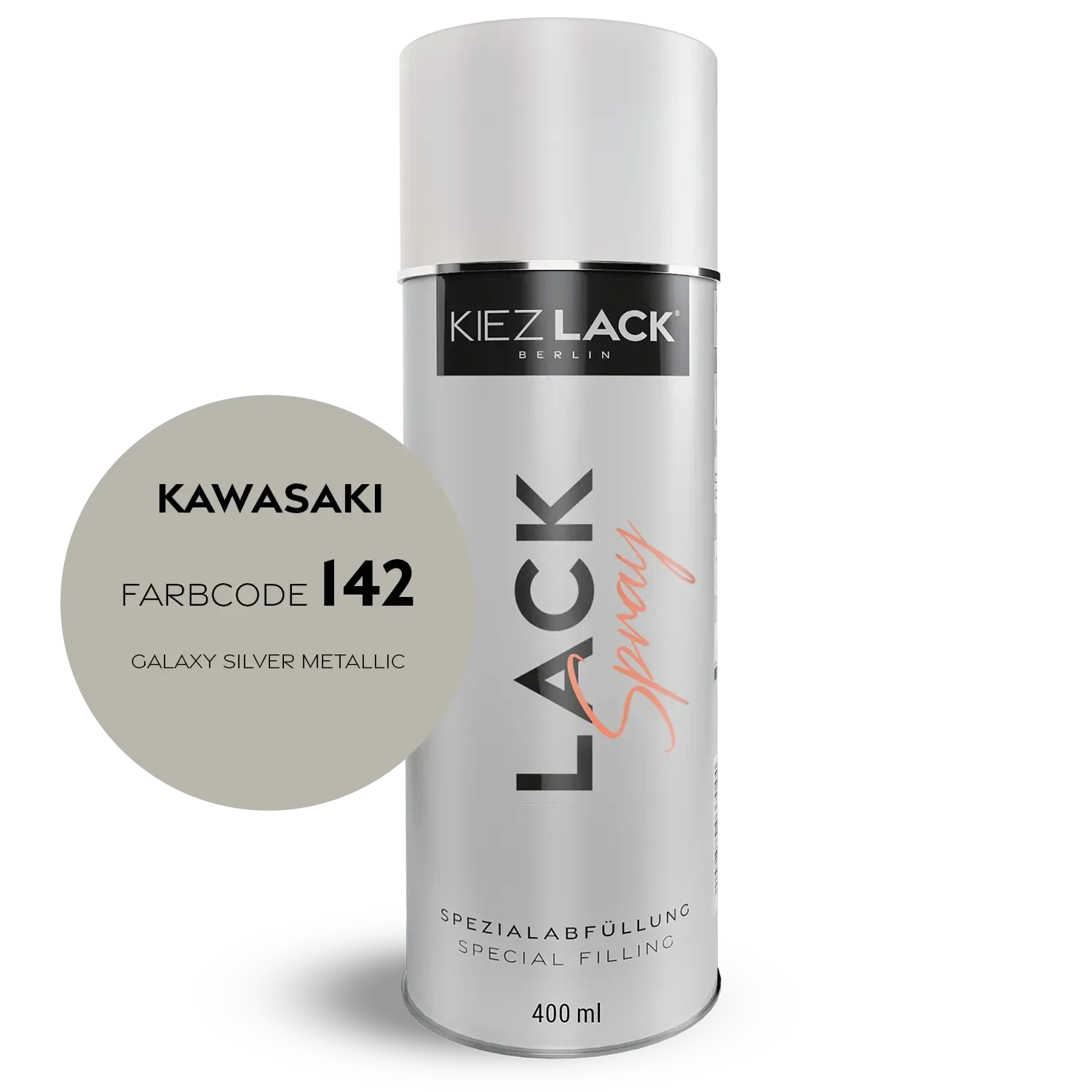 Kiezlack 1K Motorradlack Spraydose Kawasaki 142 GALAXY SILVER METALLIC