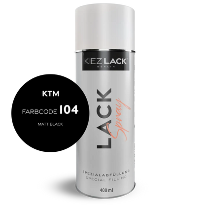 Kiezlack 1K Motorradlack Spraydose KTM 104 MATT BLACK