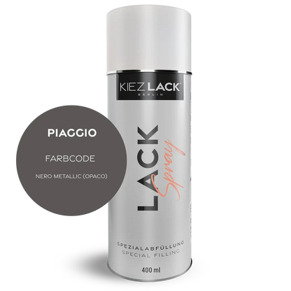 Kiezlack 1K Motorradlack Spraydose Piaggio 128 NERO METALLIC (OPACO)