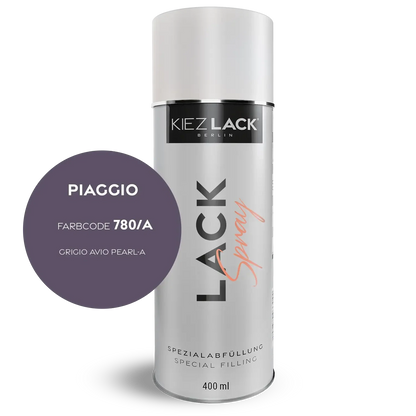 Kiezlack 1K Motorradlack Spraydose Piaggio 780/A GRIGIO AVIO PEARL-A