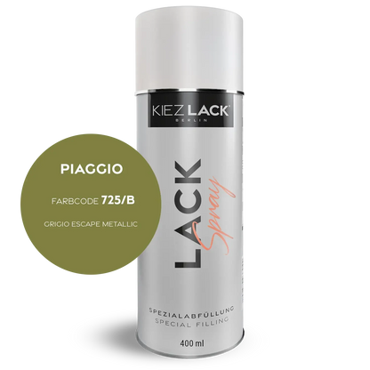 Kiezlack 1K Motorradlack Spraydose Piaggio 725/B GRIGIO ESCAPE METALLIC