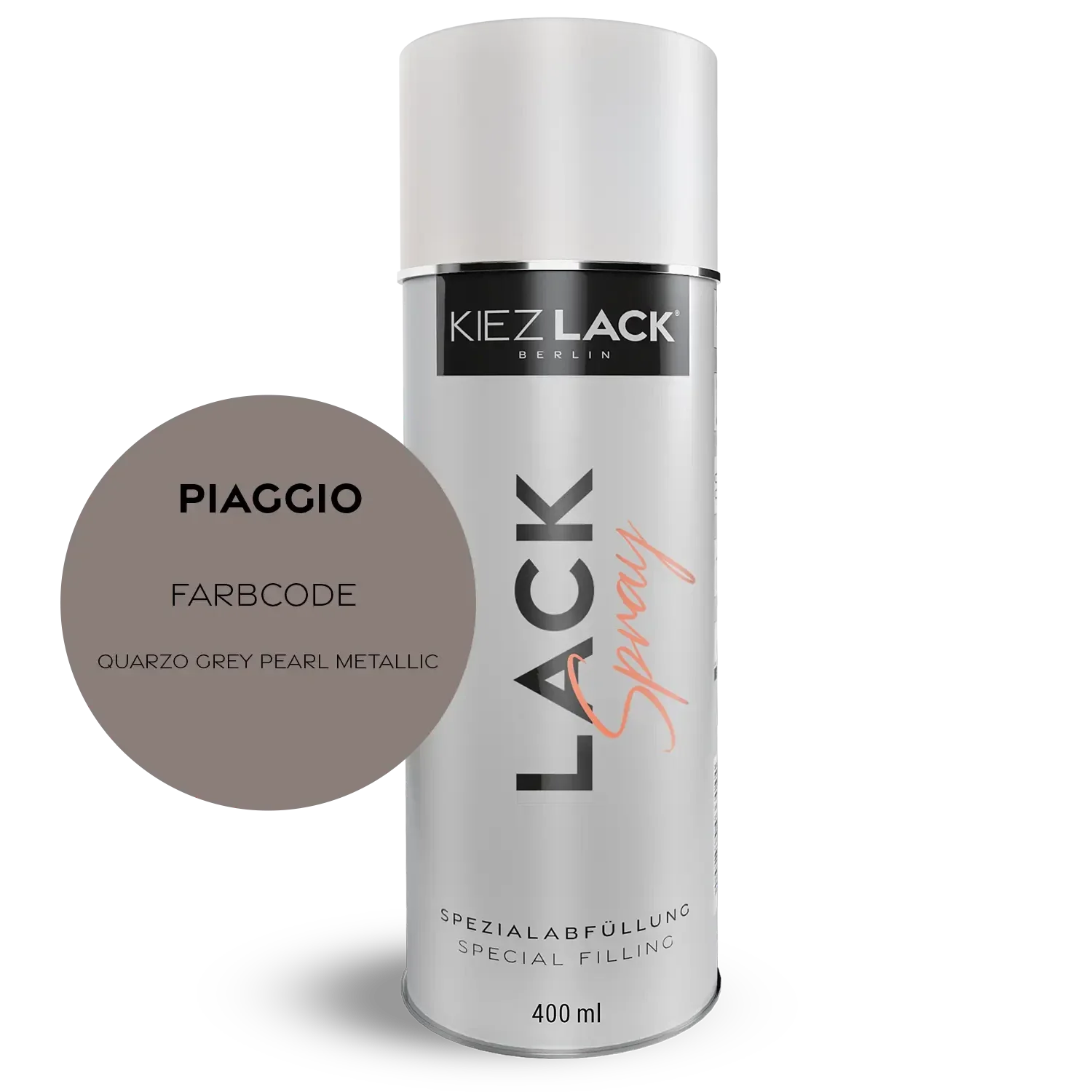 Kiezlack 1K Motorradlack Spraydose Piaggio 692 QUARZO GREY PEARL METALLIC