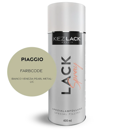 Kiezlack 1K Motorradlack Spraydose Piaggio 539 BIANCO VENEZIA PEARL METALLIC