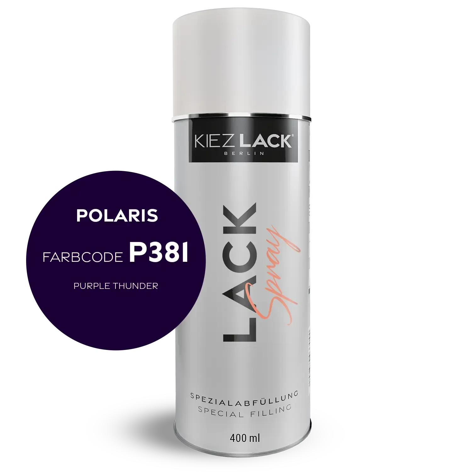 Kiezlack 1K Motorradlack Spraydose Polaris P381 PURPLE THUNDER