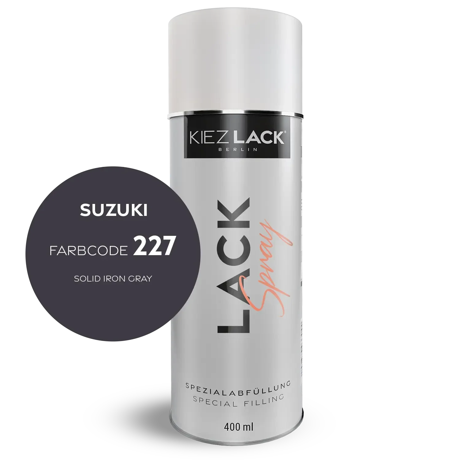 Kiezlack 1K Motorradlack Spraydose Suzuki 227 SOLID IRON GRAY