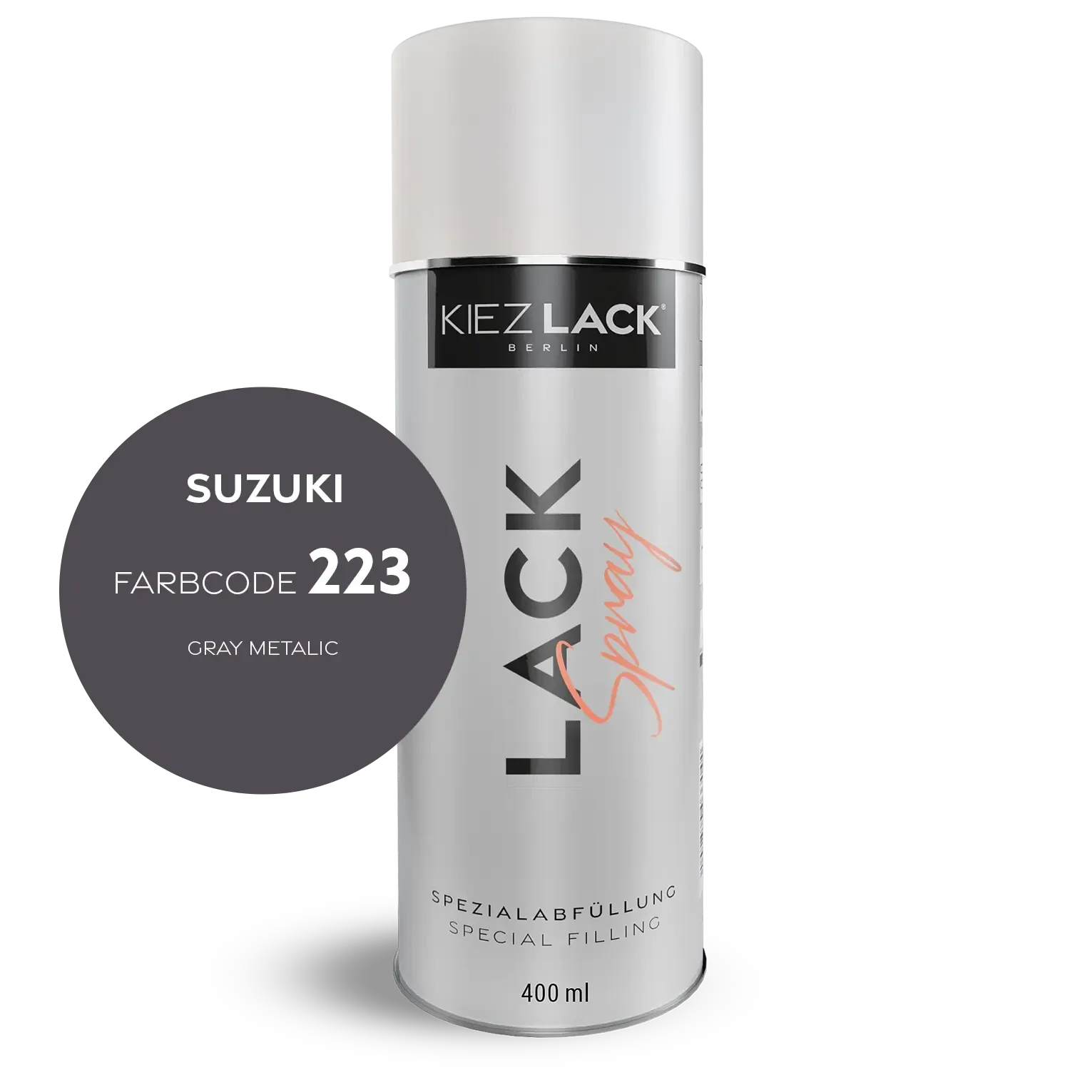 Kiezlack 1K Motorradlack Spraydose Suzuki 223 GRAY METALIC