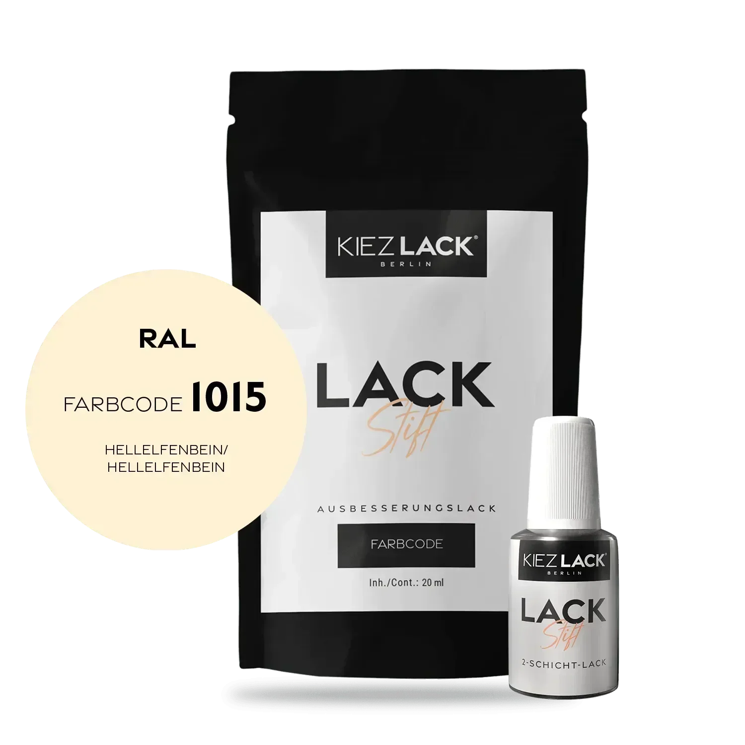 Kiezlack Lackstift Autolack Lackstift RAL 1015 HELLELFENBEIN