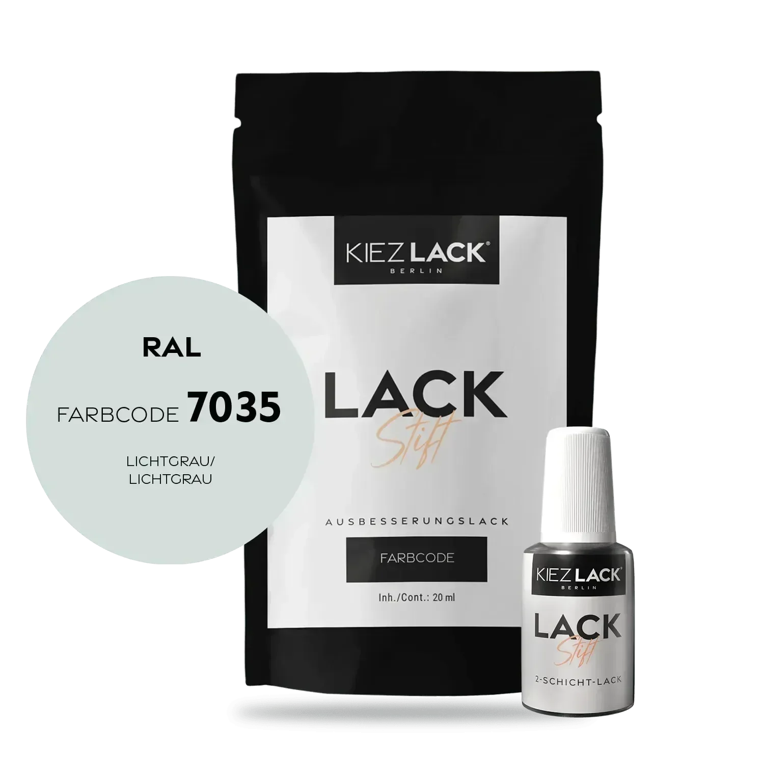 Kiezlack Lackstift Autolack Lackstift RAL 7035 LICHTGRAU