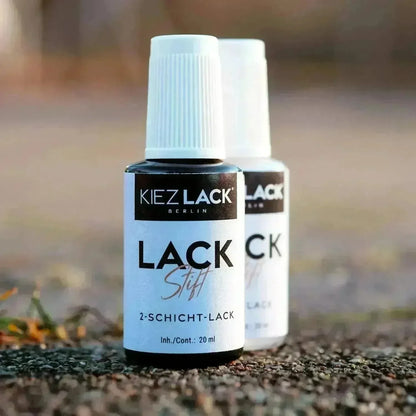 Kiezlack Lackstift + Klarlack Autolack Lackstift ALFA ROMEO 568A GRIGIO CANNA DI FUC. M.
