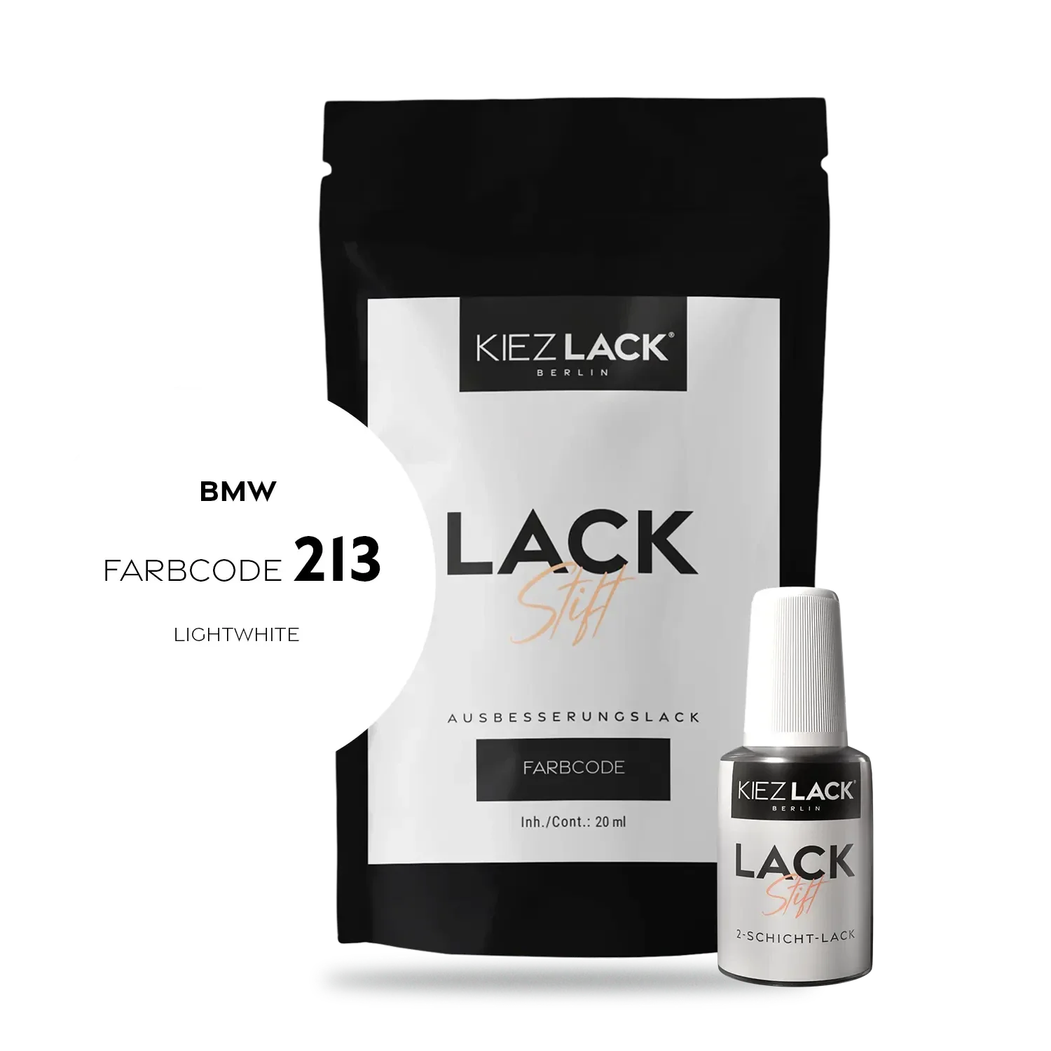 Kiezlack Motorradlack Lackstift BMW 213 LIGHTWHITE