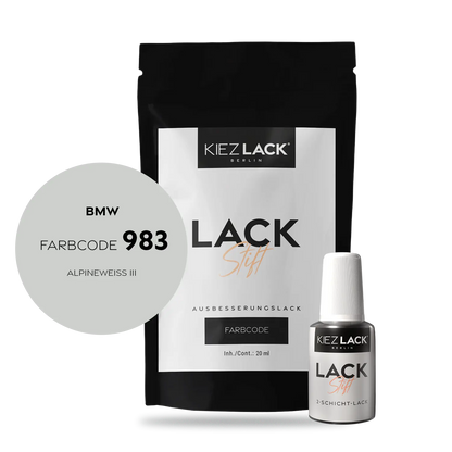 Kiezlack Motorradlack Lackstift BMW 204 ALPINEWEISS III