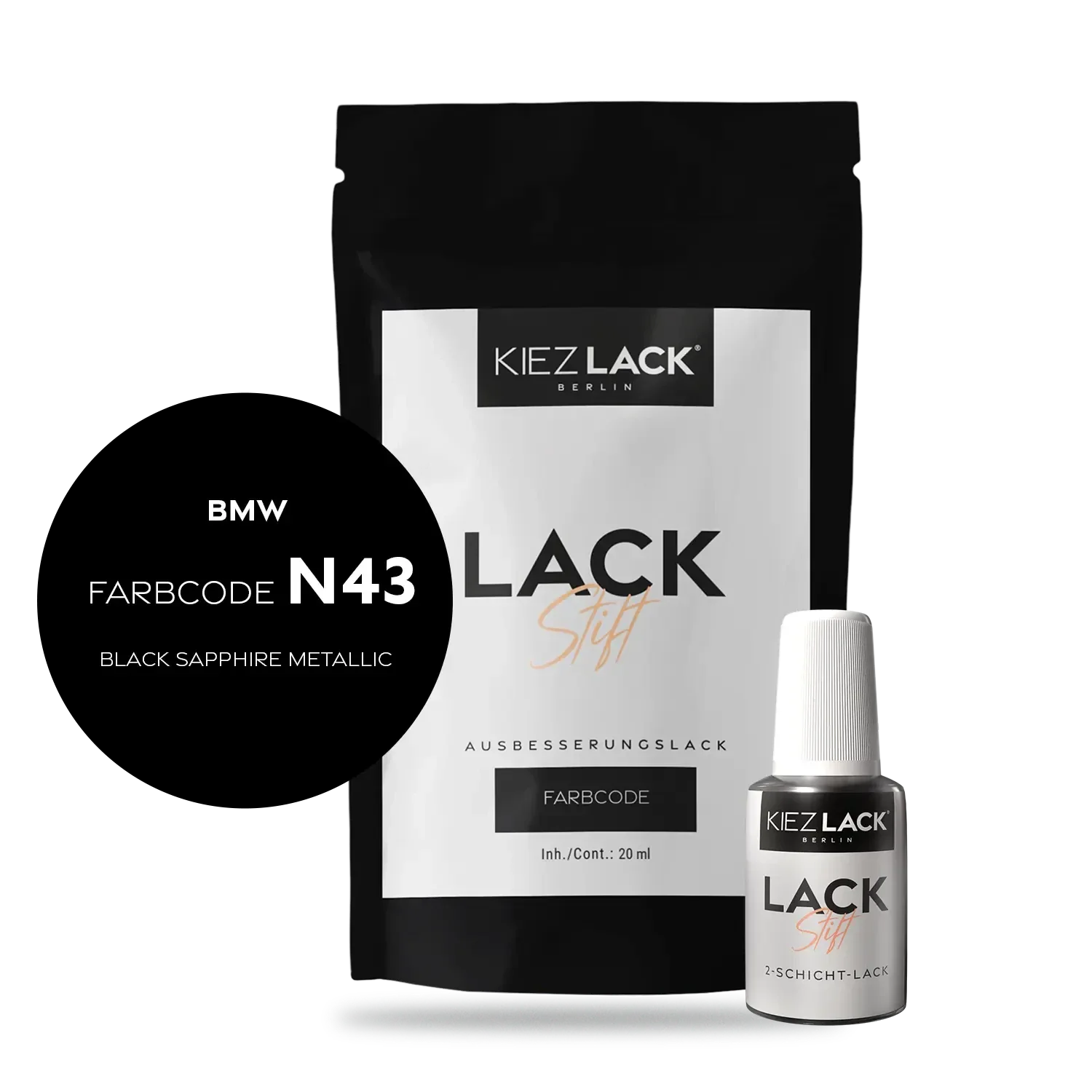 Kiezlack Motorradlack Lackstift BMW 199 BLACK SAPPHIRE METALLIC
