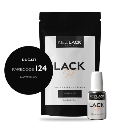 Kiezlack Motorradlack Lackstift Ducati 124 MATTE BLACK