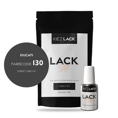 Kiezlack Motorradlack Lackstift Ducati 130 STREET GREY.2C