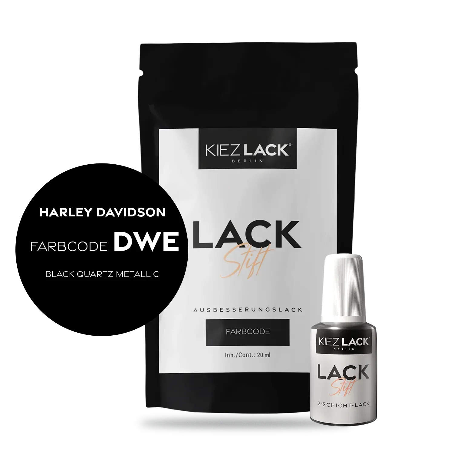 Kiezlack Motorradlack Lackstift Harley Davidson DWE BLACK QUARTZ METALLIC