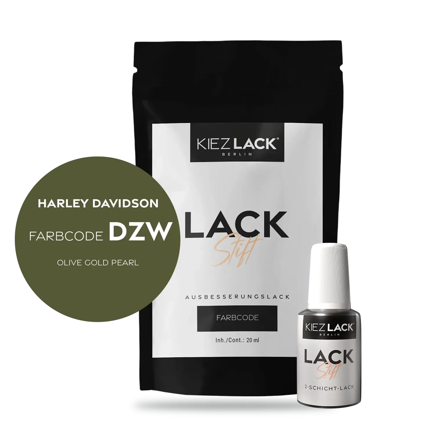 Kiezlack Motorradlack Lackstift Harley Davidson 163 OLIVE GOLD PEARL
