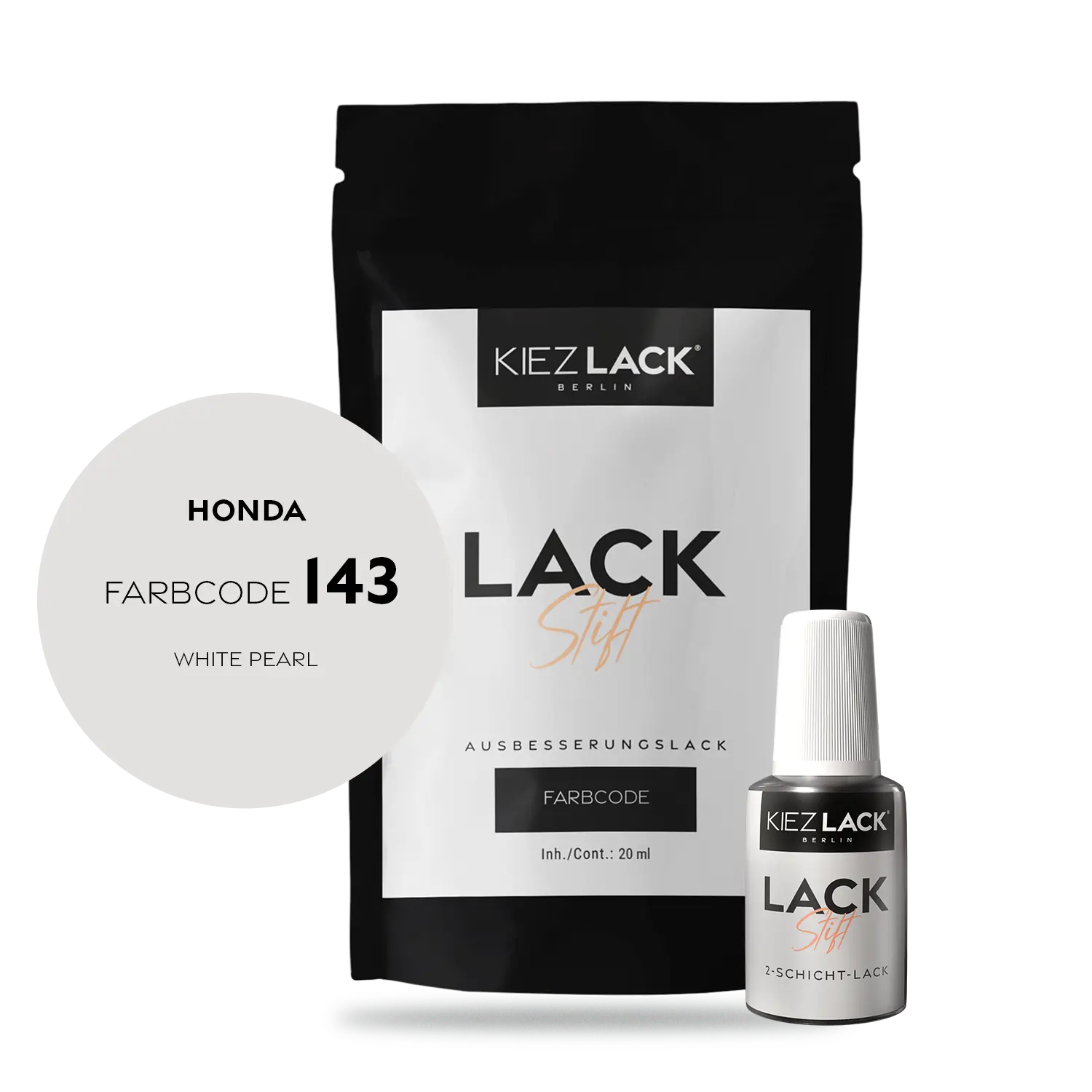 Kiezlack Motorradlack Lackstift Honda 139 WHITE PEARL