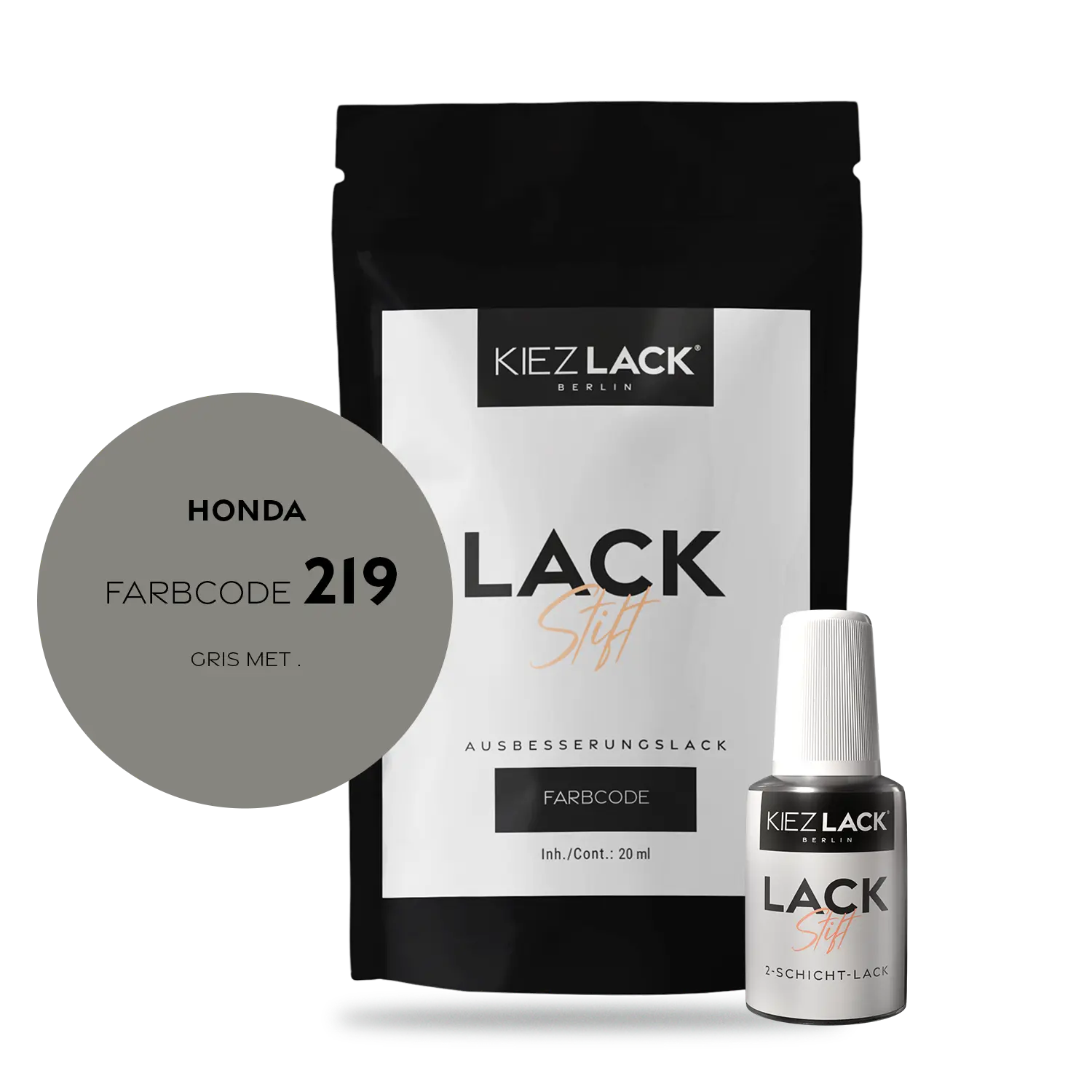 Kiezlack Motorradlack Lackstift Honda 219 GRIS MET .