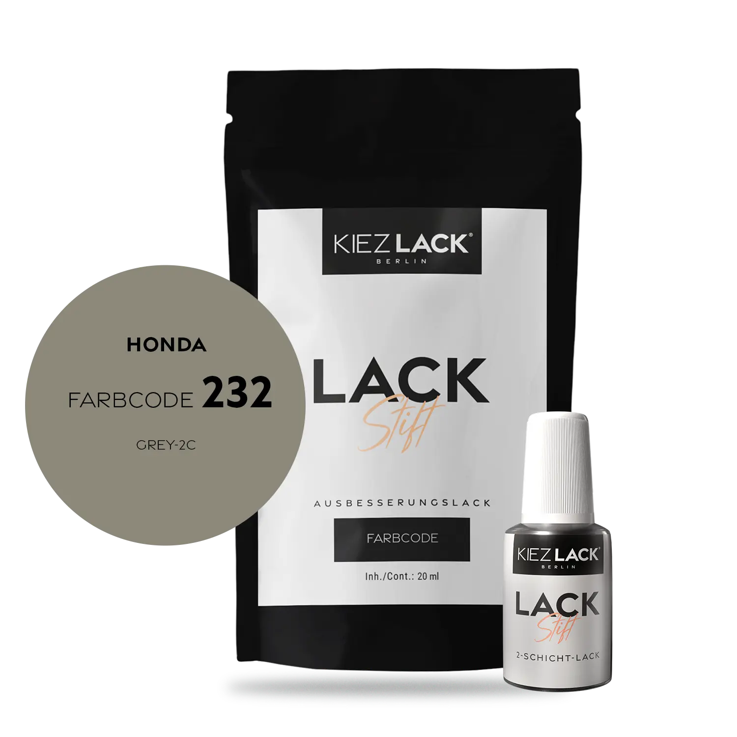 Kiezlack Motorradlack Lackstift Honda 232 GREY-2C