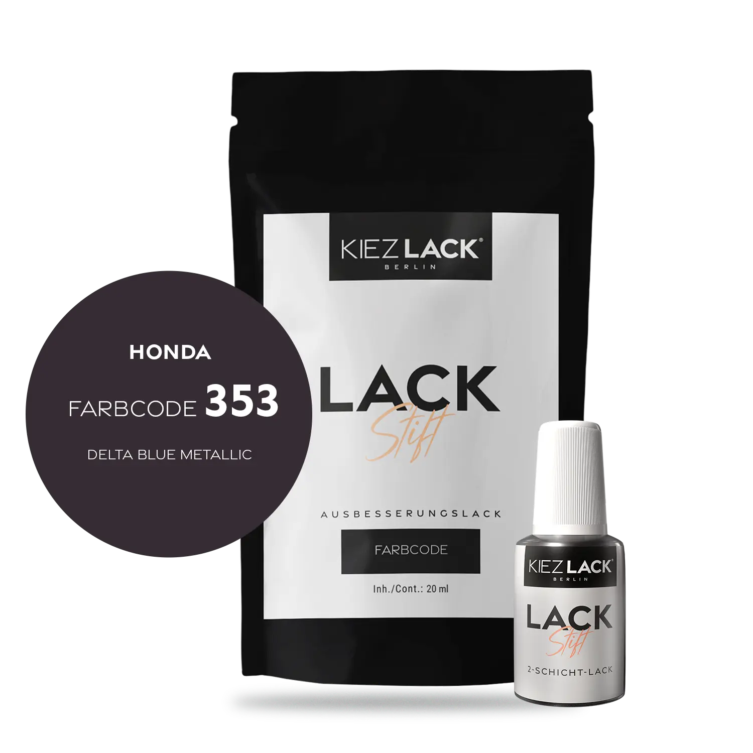 Kiezlack Motorradlack Lackstift Honda 353 DELTA BLUE METALLIC