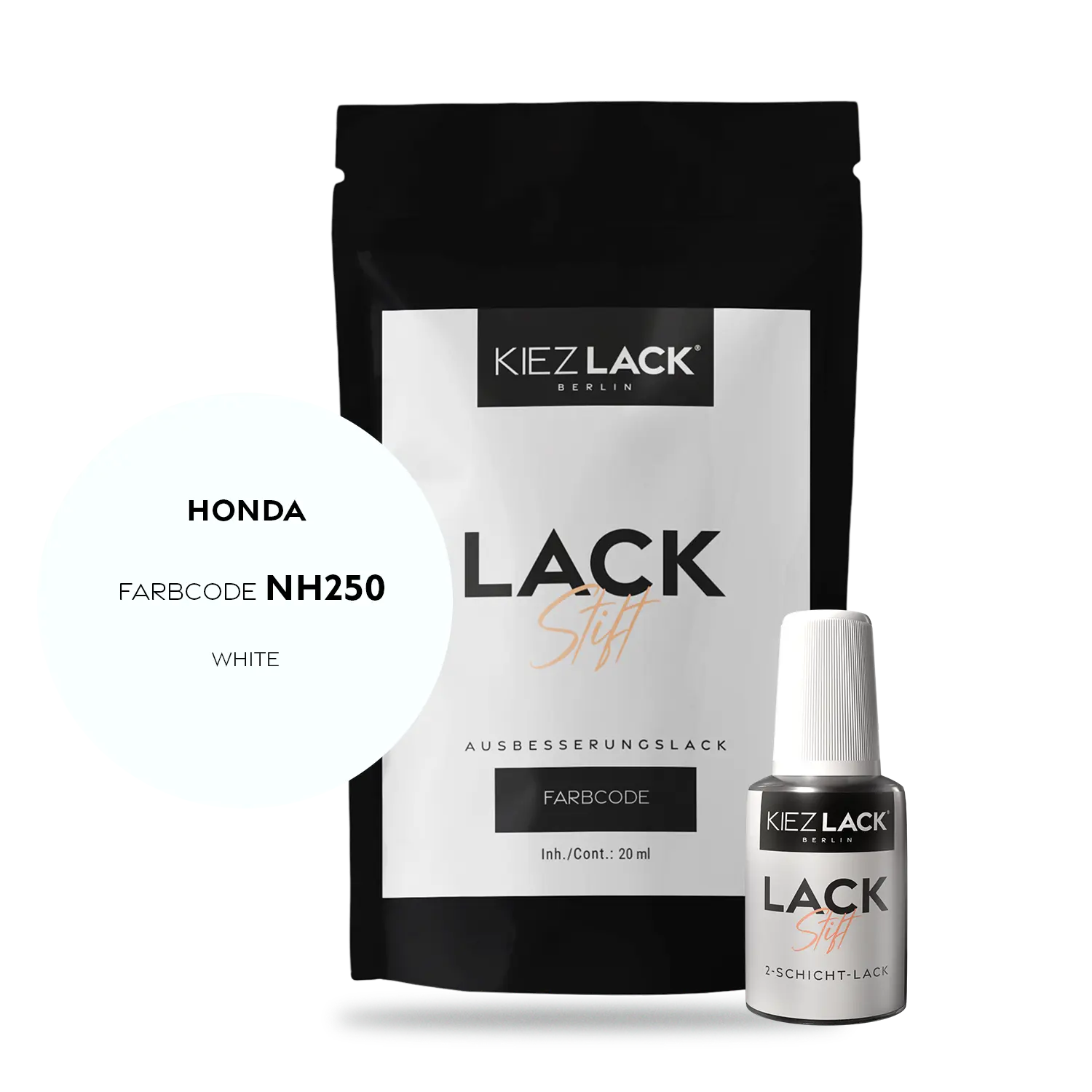 Kiezlack Motorradlack Lackstift Honda 101 WHITE