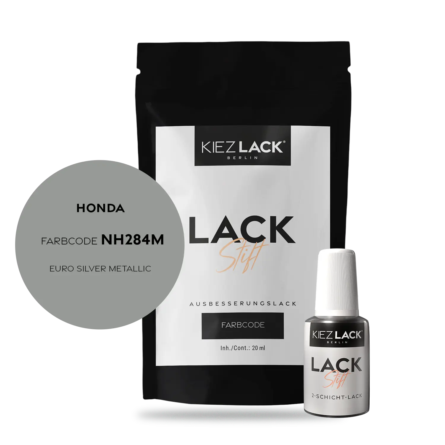 Kiezlack Motorradlack Lackstift Honda 277 EURO SILVER METALLIC